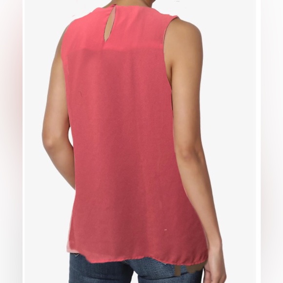 INC International Concepts Pink Sleeveless Blouse - Size 2 - Picture 2 of 6